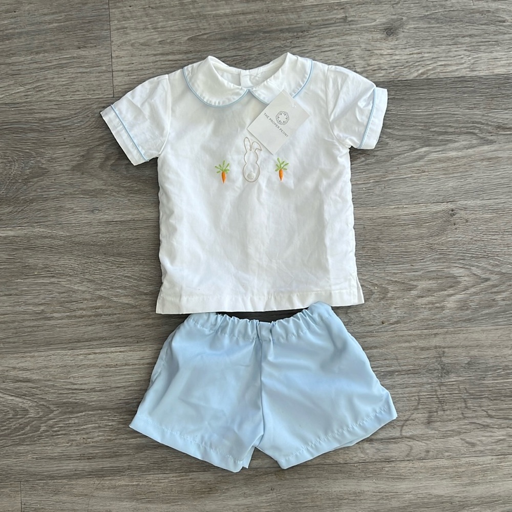 The Proper Peony Easter Bubble Short Set